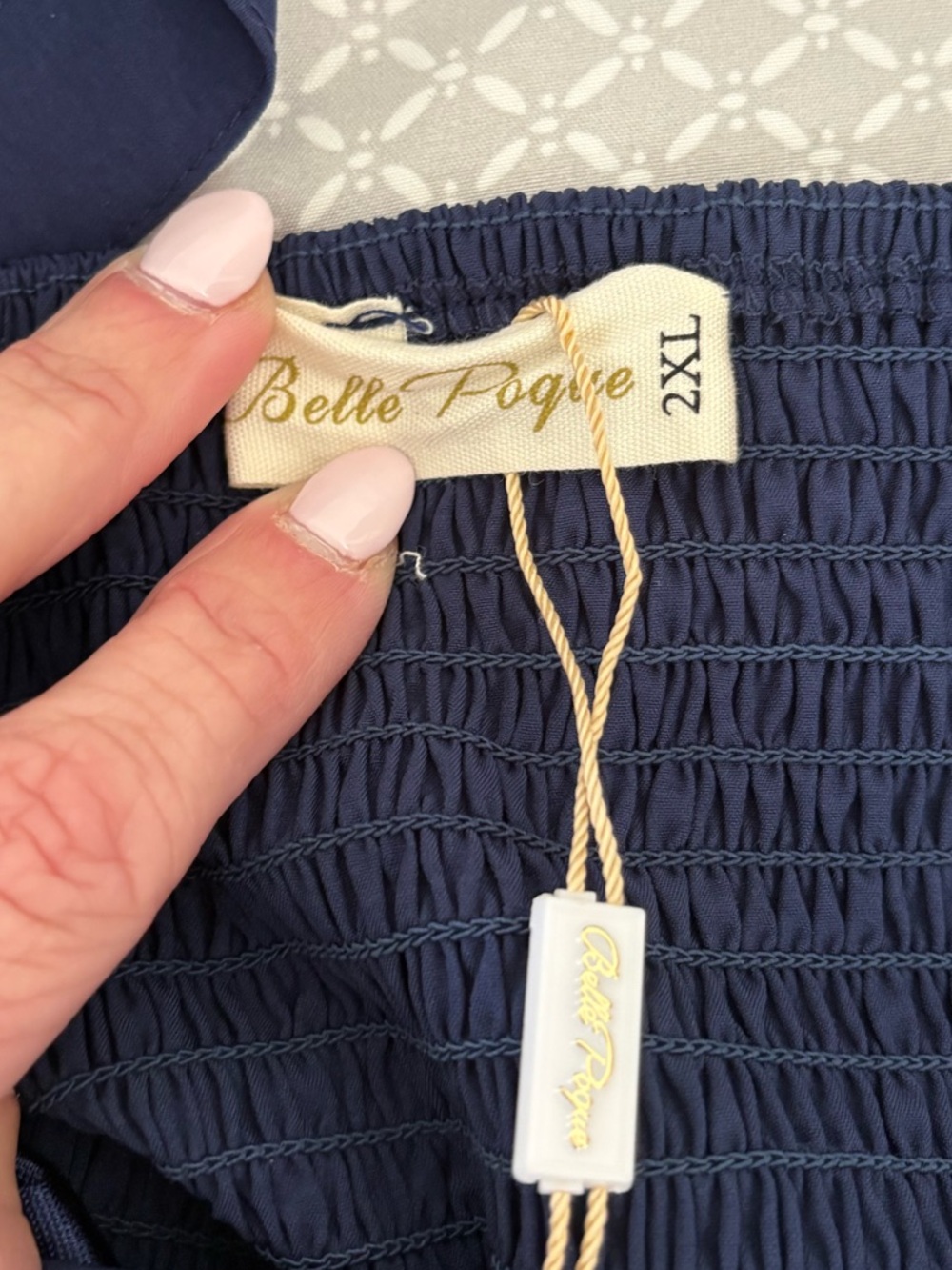 New 2XL Belle Poque Navy Vintage 1950’s A Line Midi Swing Dress - Picture 6 of 16